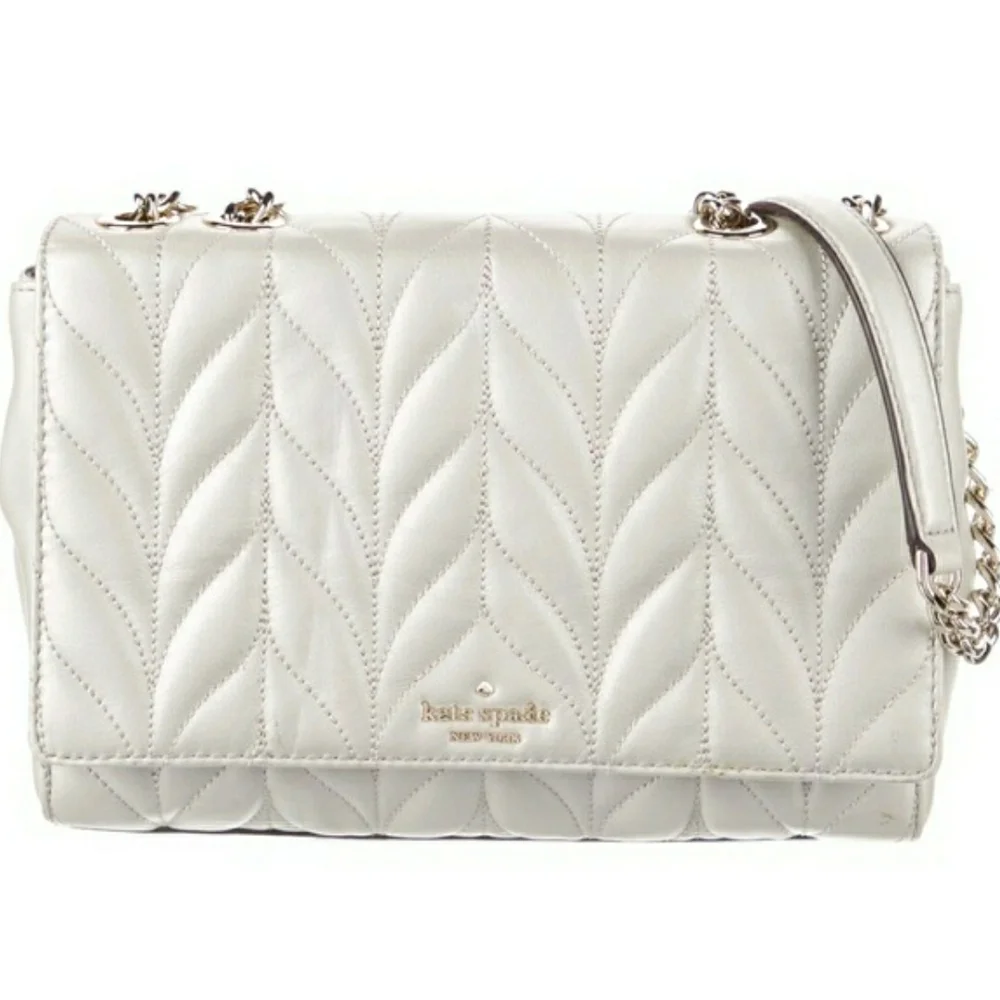 Kate Spade White Quilted Shoulder Bag / Crossbody